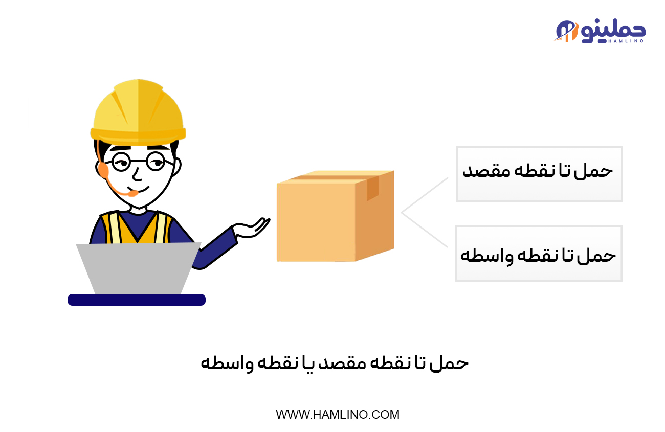 حمل تا نقطه مقصد یا نقطه واسطه