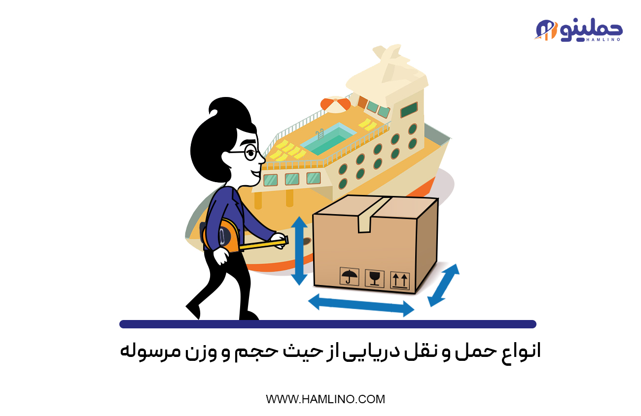 انواع حمل و نقل دریایی از حیث حجم و وزن مرسوله